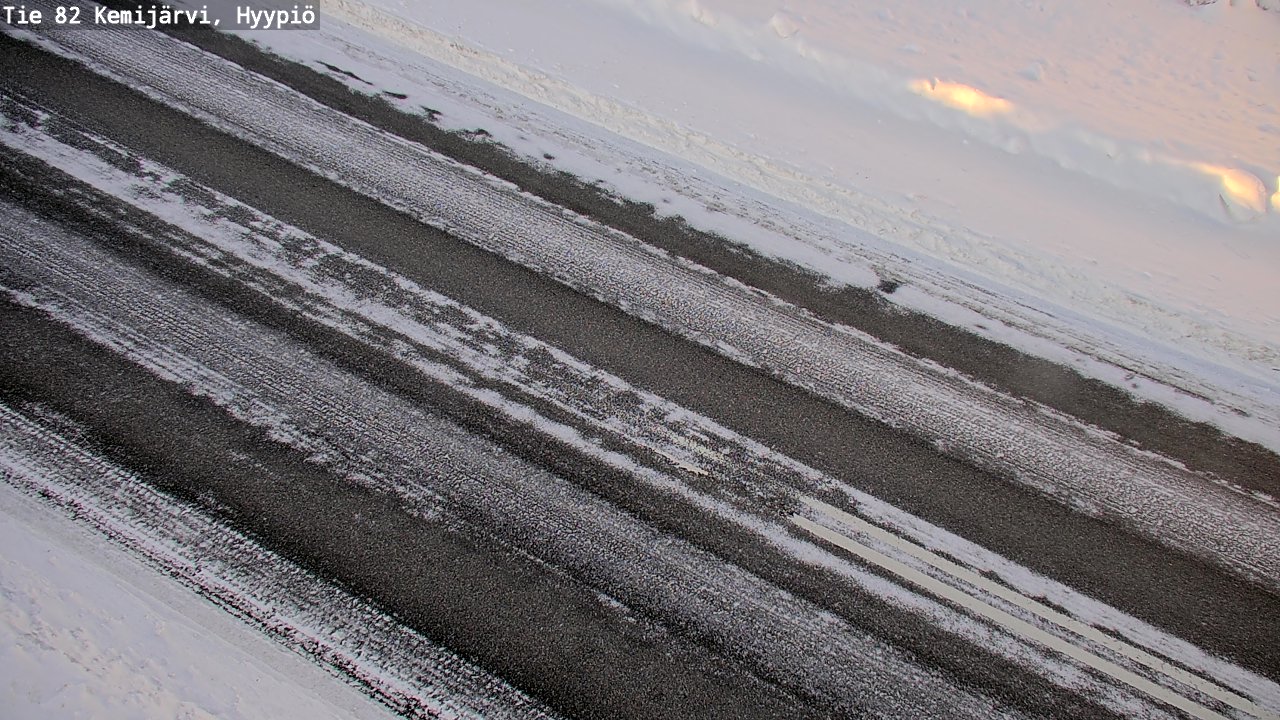 Weather Camera Image Väg 5 Kemi träsk, hyypiö, Kemijärvi, Lappi