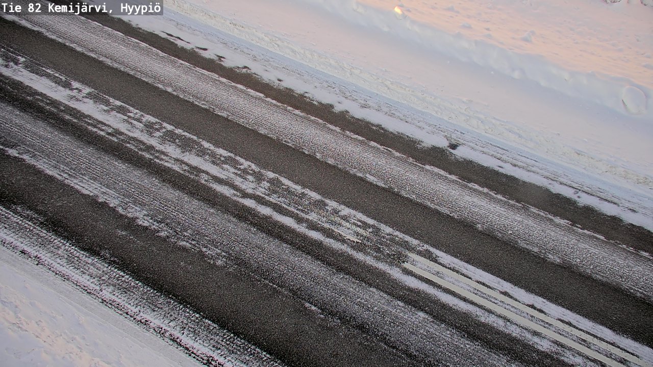 Weather Camera Image Väg 5 Kemi träsk, hyypiö, Kemijärvi, Lappi