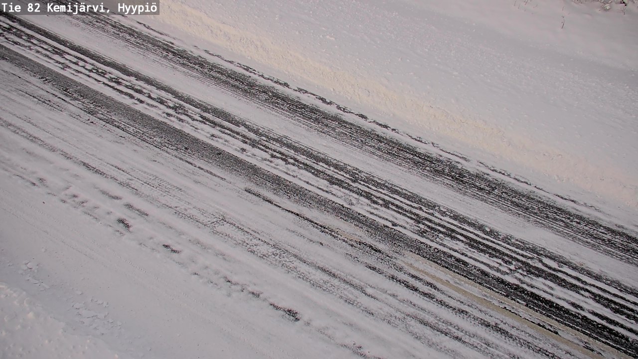 Weather Camera Image Road 82 Kemijärvi, Hyypiö, Kemijärvi, Lappi