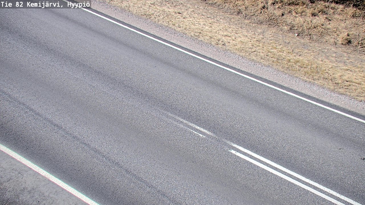 Weather Camera Image Väg 5 Kemi träsk, hyypiö, Kemijärvi, Lappi