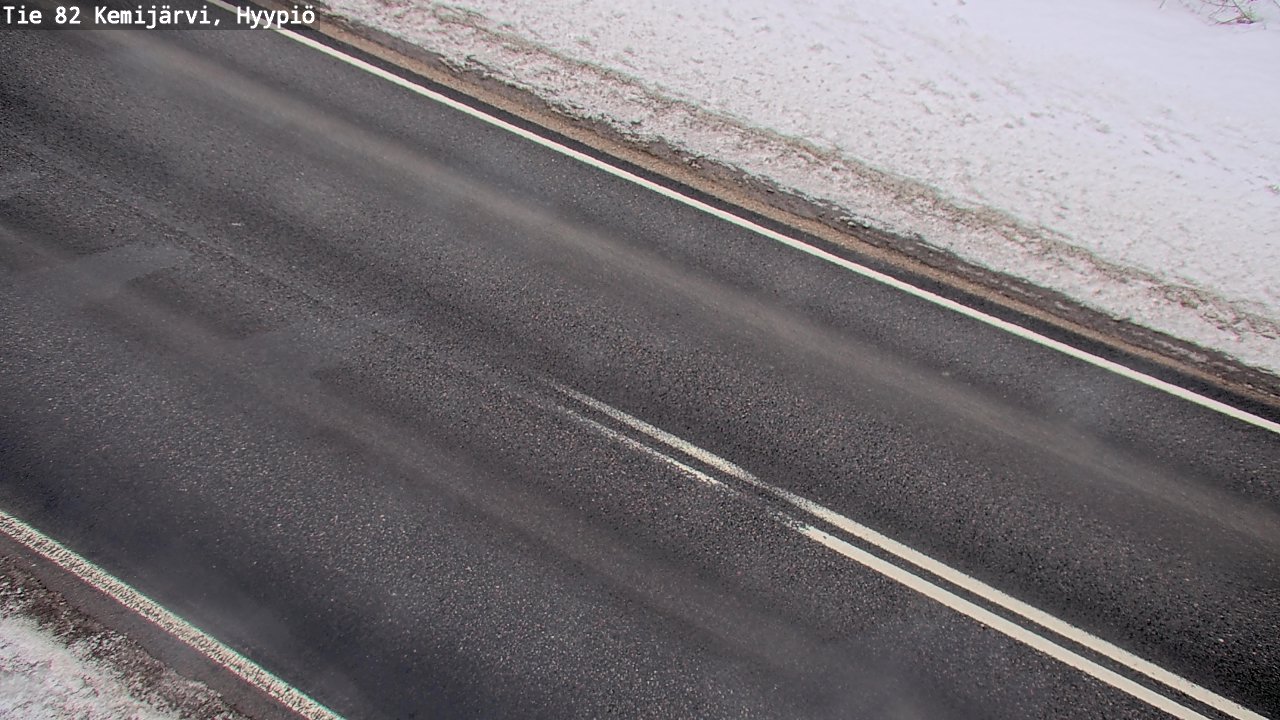 Weather Camera Image Road 82 Kemijärvi, Hyypiö, Kemijärvi, Lappi