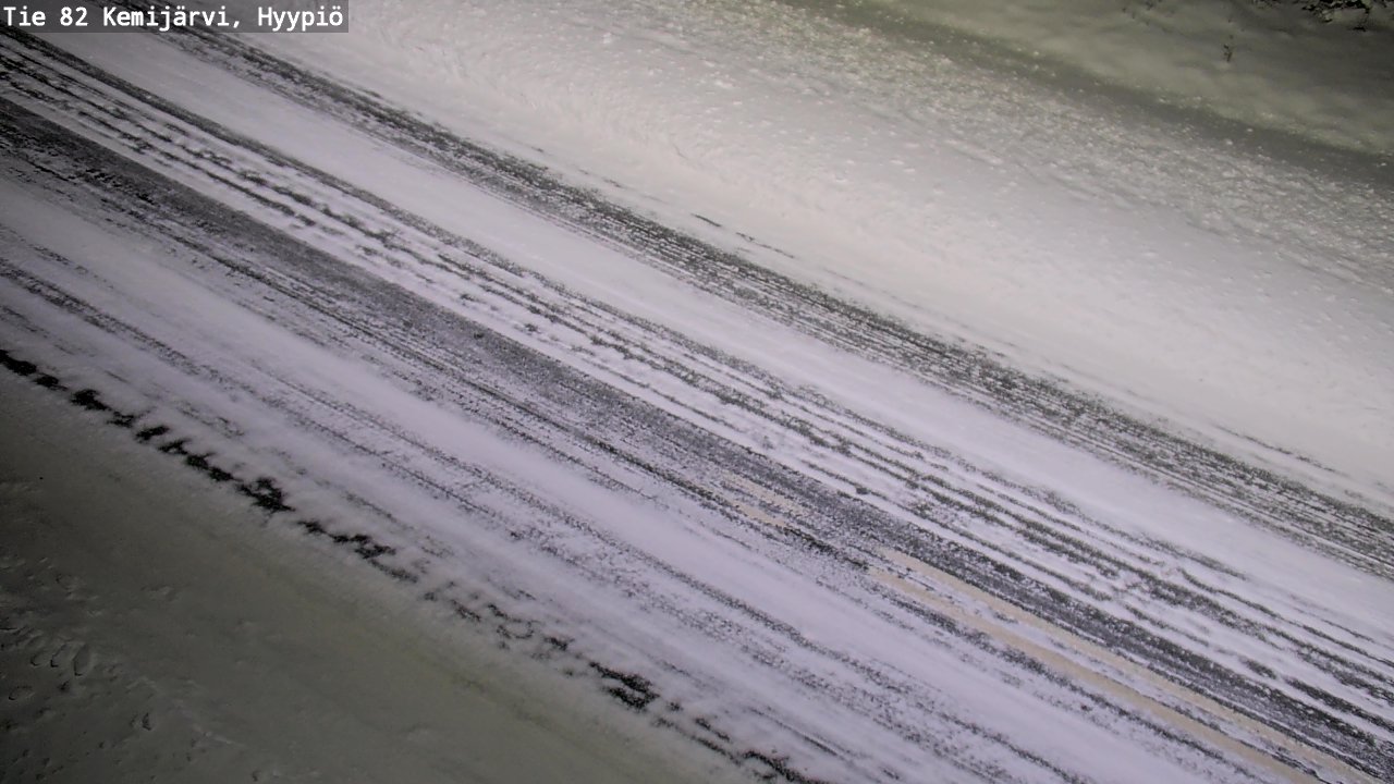 Weather Camera Image Road 82 Kemijärvi, Hyypiö, Kemijärvi, Lappi