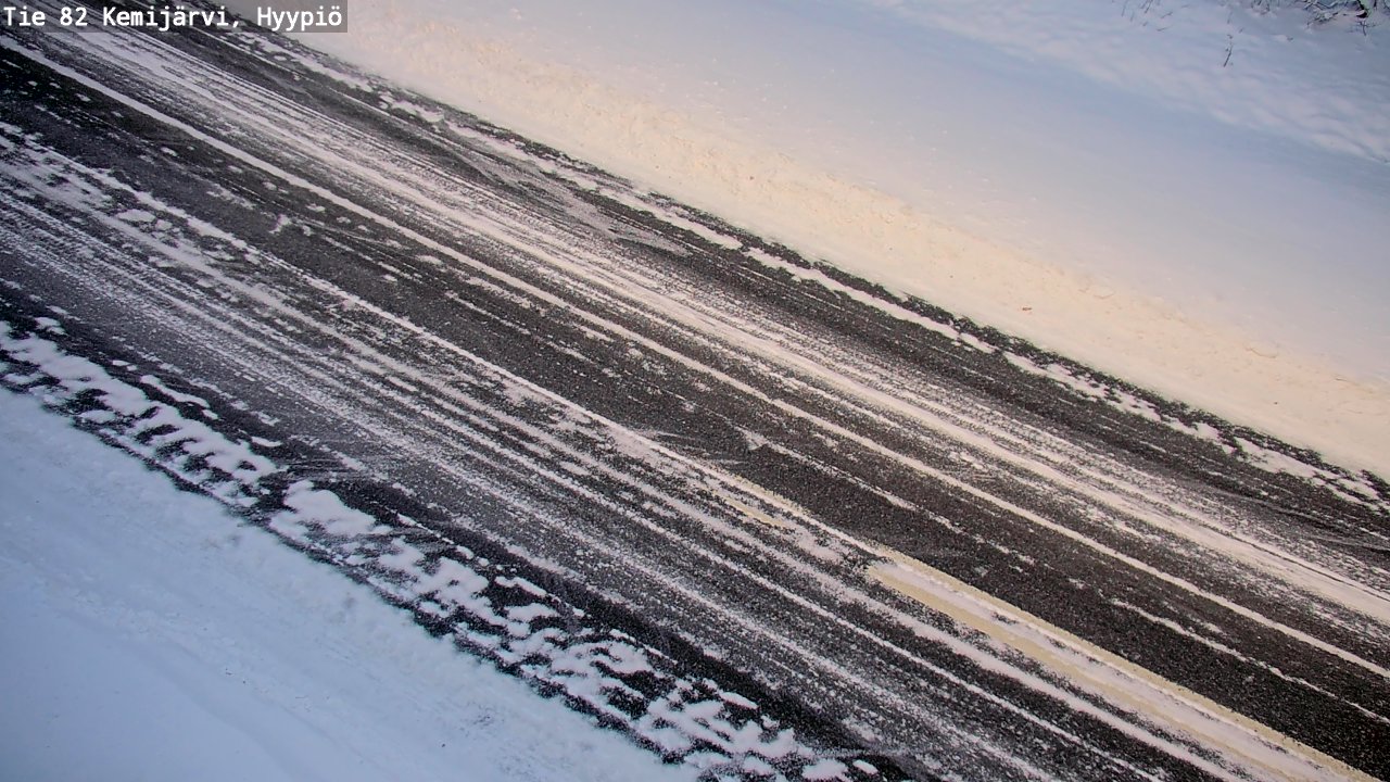 Weather Camera Image Väg 5 Kemi träsk, hyypiö, Kemijärvi, Lappi