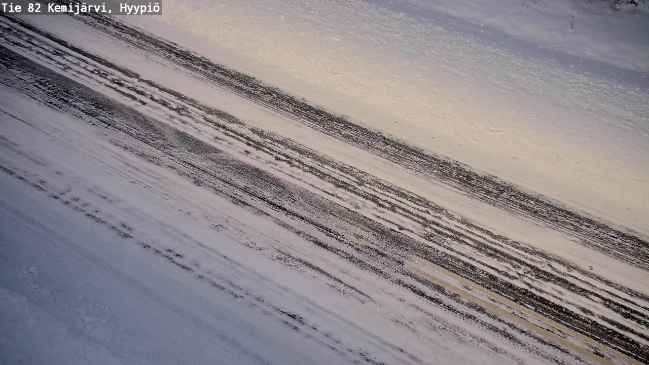 Weather Camera Image Road 82 Kemijärvi, Hyypiö, Kemijärvi, Lappi