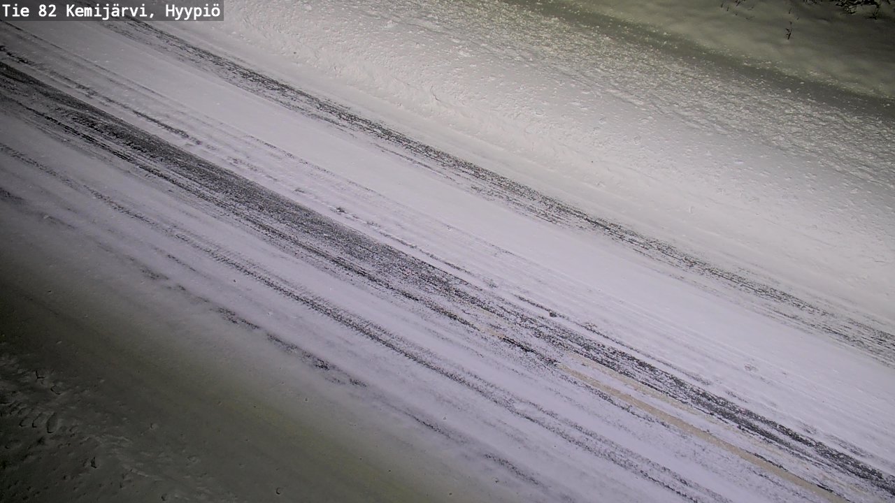 Weather Camera Image Road 82 Kemijärvi, Hyypiö, Kemijärvi, Lappi