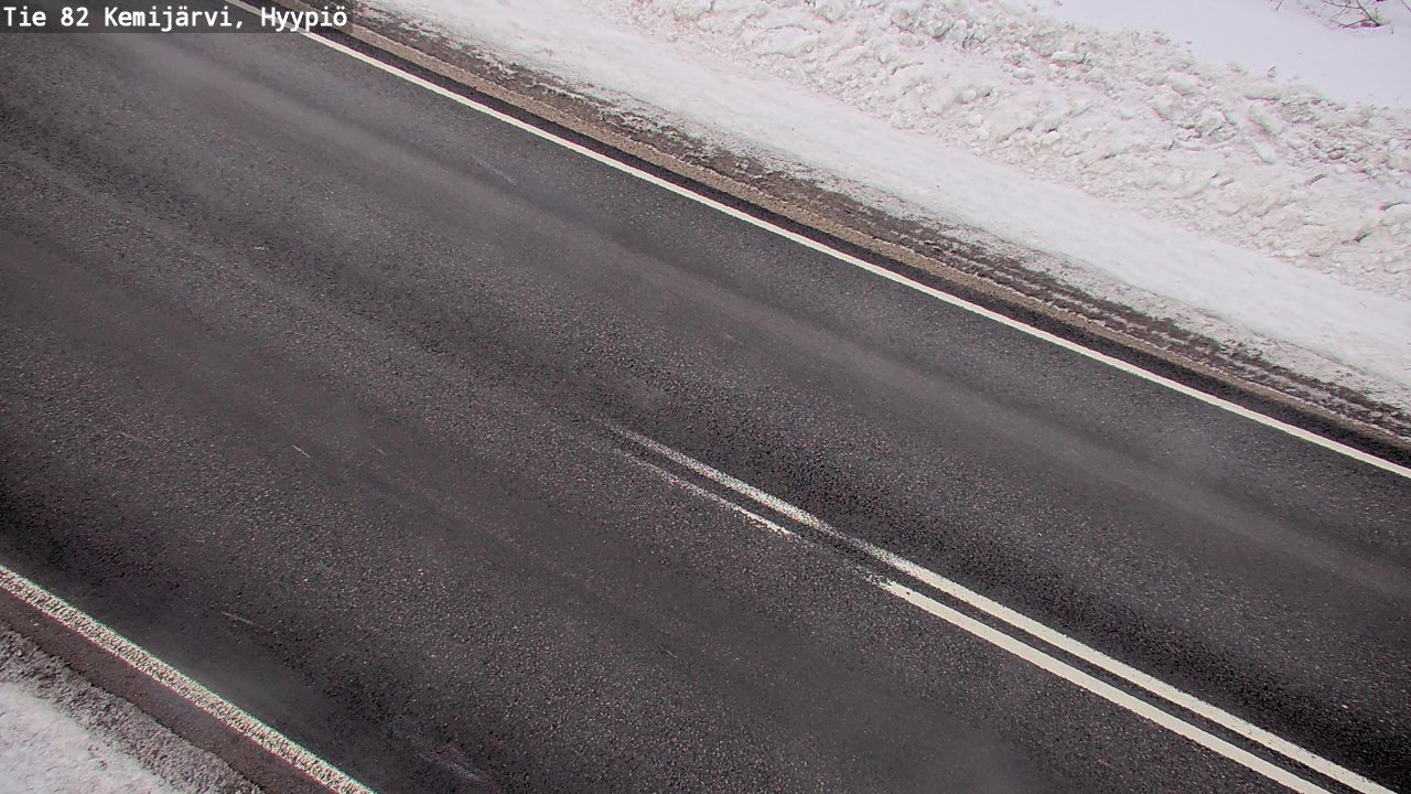 Weather Camera Image Väg 5 Kemi träsk, hyypiö, Kemijärvi, Lappi