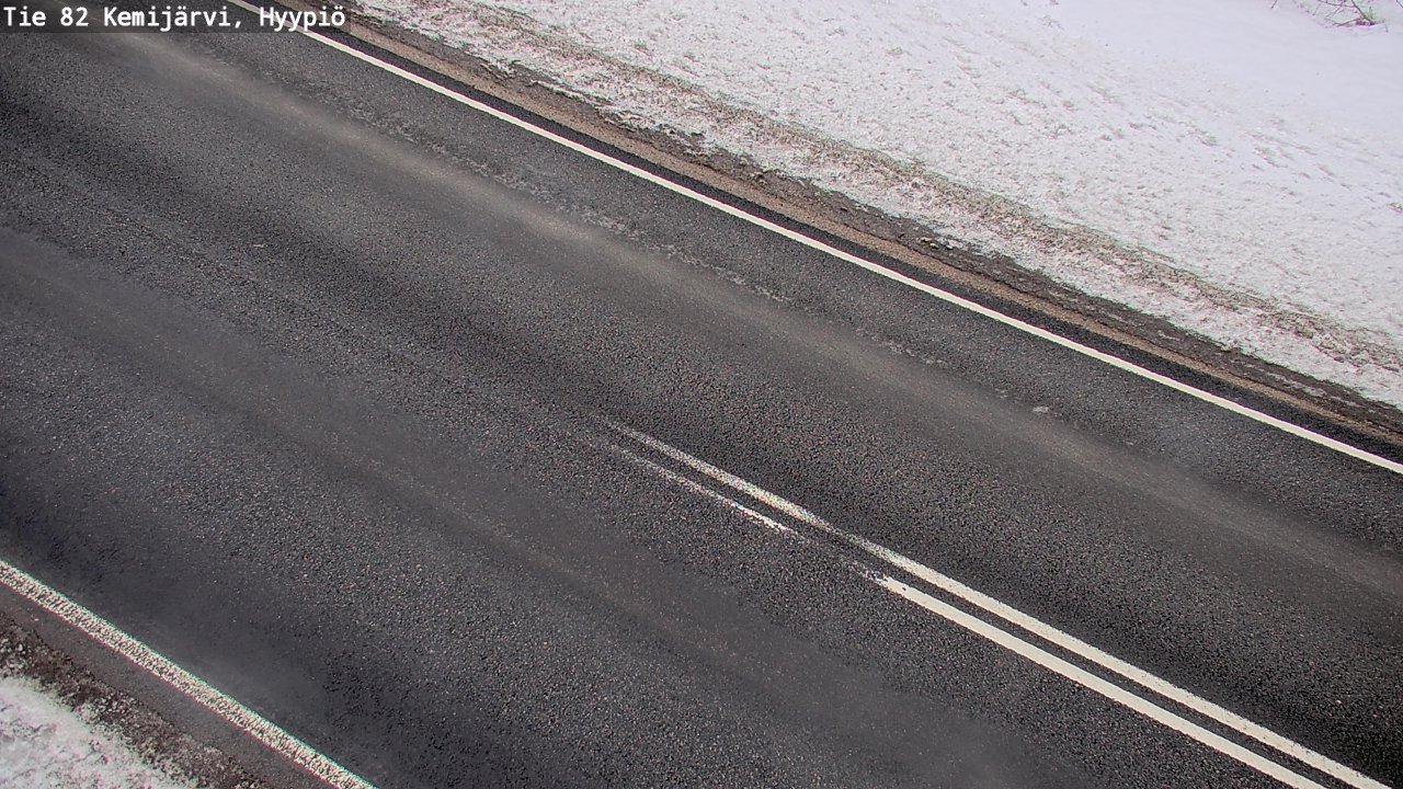 Weather Camera Image Road 82 Kemijärvi, Hyypiö, Kemijärvi, Lappi
