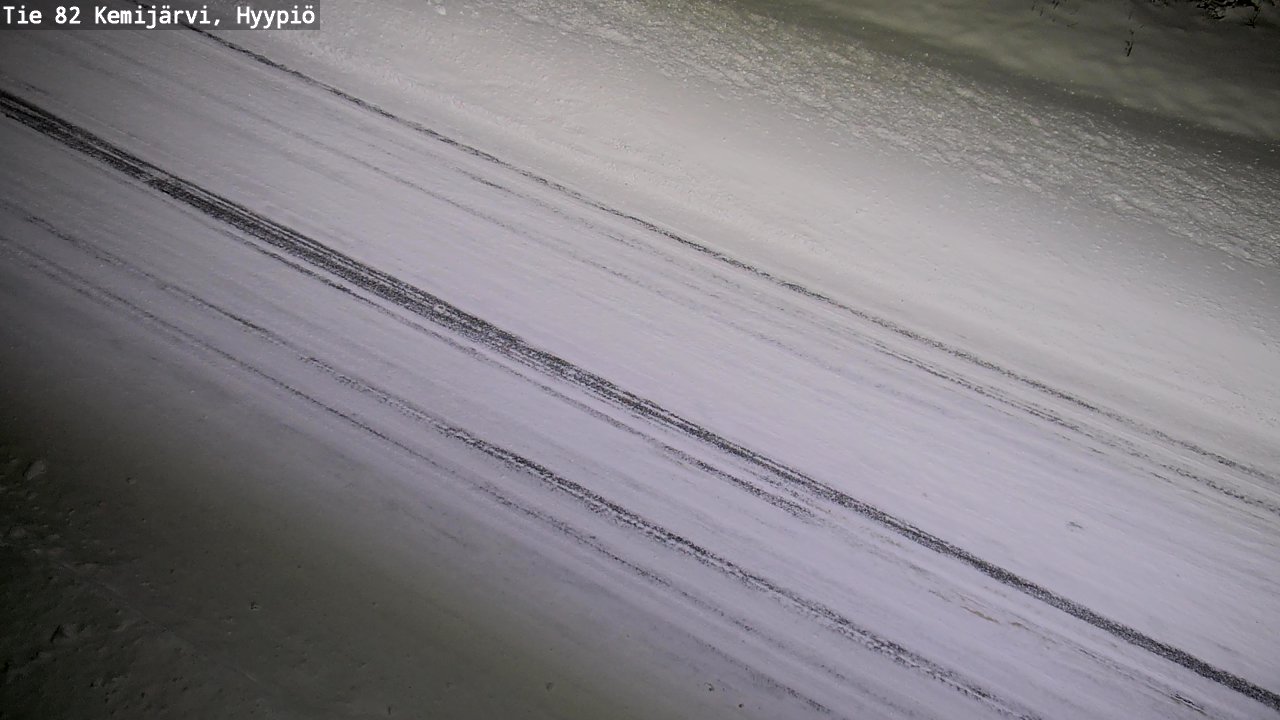 Weather Camera Image Road 82 Kemijärvi, Hyypiö, Kemijärvi, Lappi