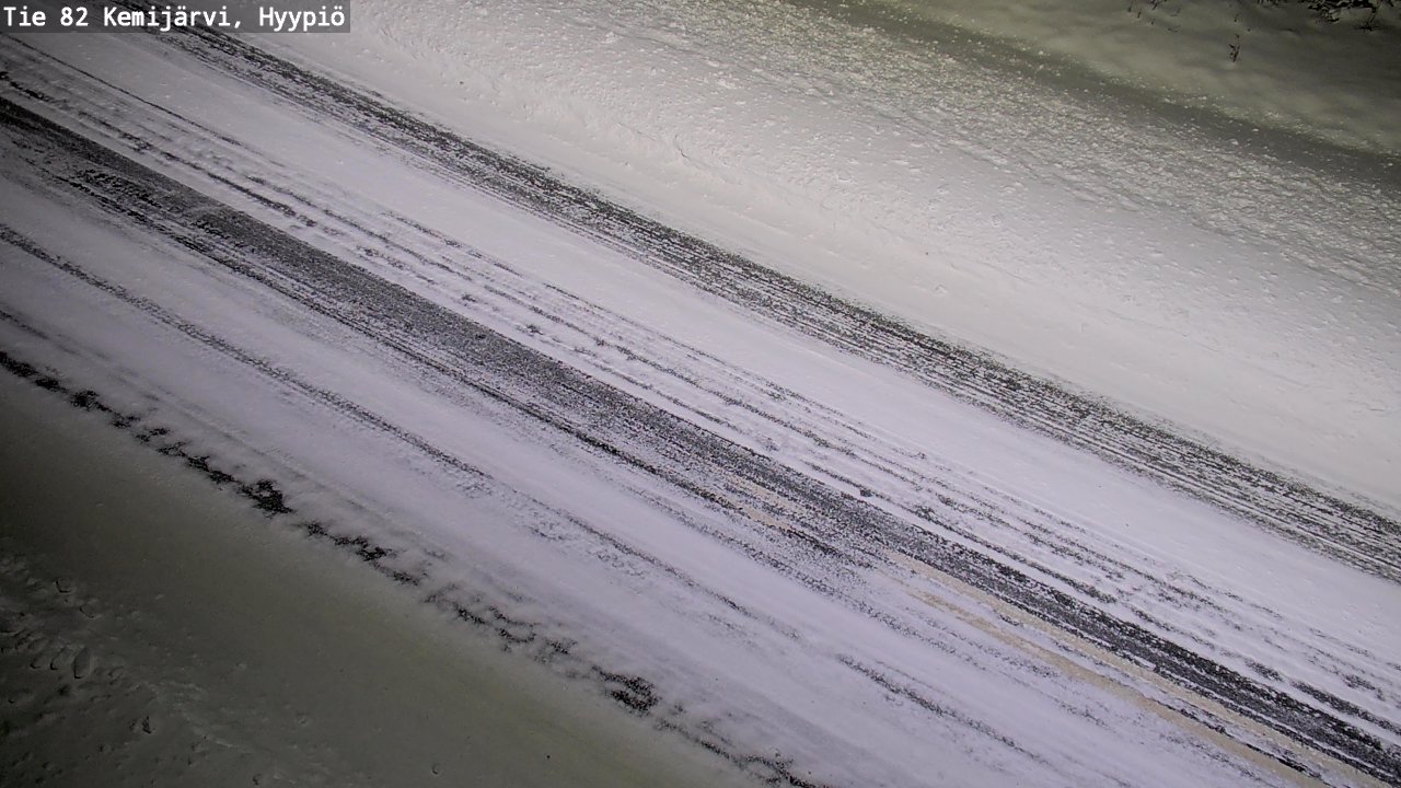 Weather Camera Image Road 82 Kemijärvi, Hyypiö, Kemijärvi, Lappi