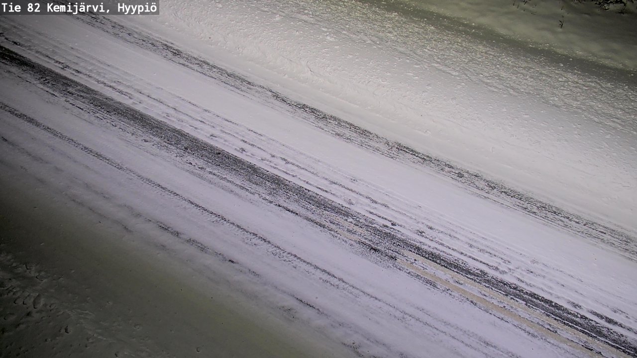 Weather Camera Image Road 82 Kemijärvi, Hyypiö, Kemijärvi, Lappi