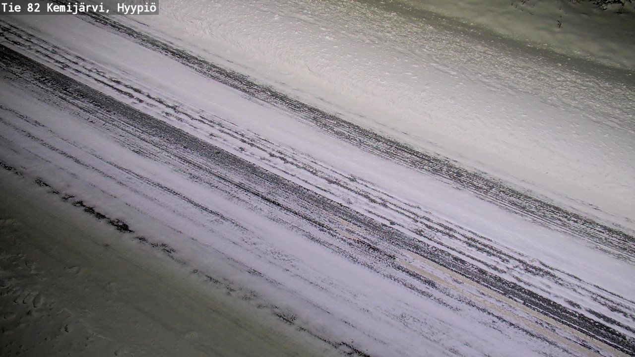 Weather Camera Image Road 82 Kemijärvi, Hyypiö, Kemijärvi, Lappi