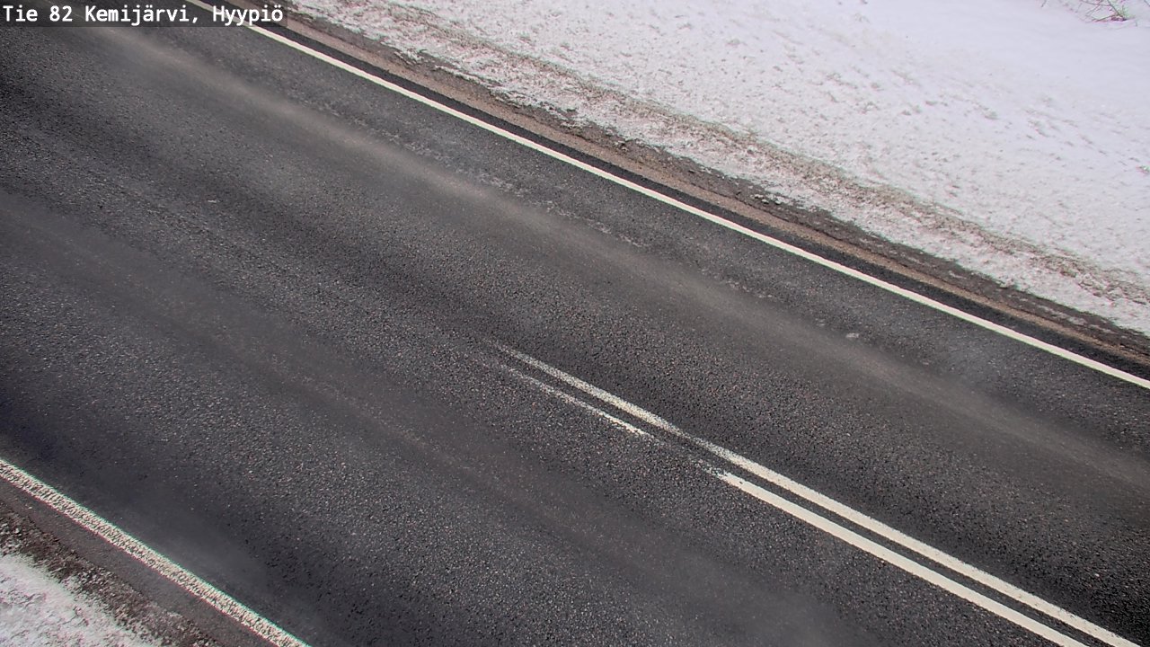 Weather Camera Image Road 82 Kemijärvi, Hyypiö, Kemijärvi, Lappi