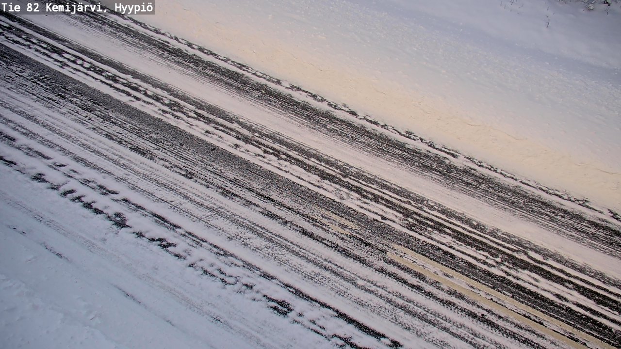 Weather Camera Image Road 82 Kemijärvi, Hyypiö, Kemijärvi, Lappi