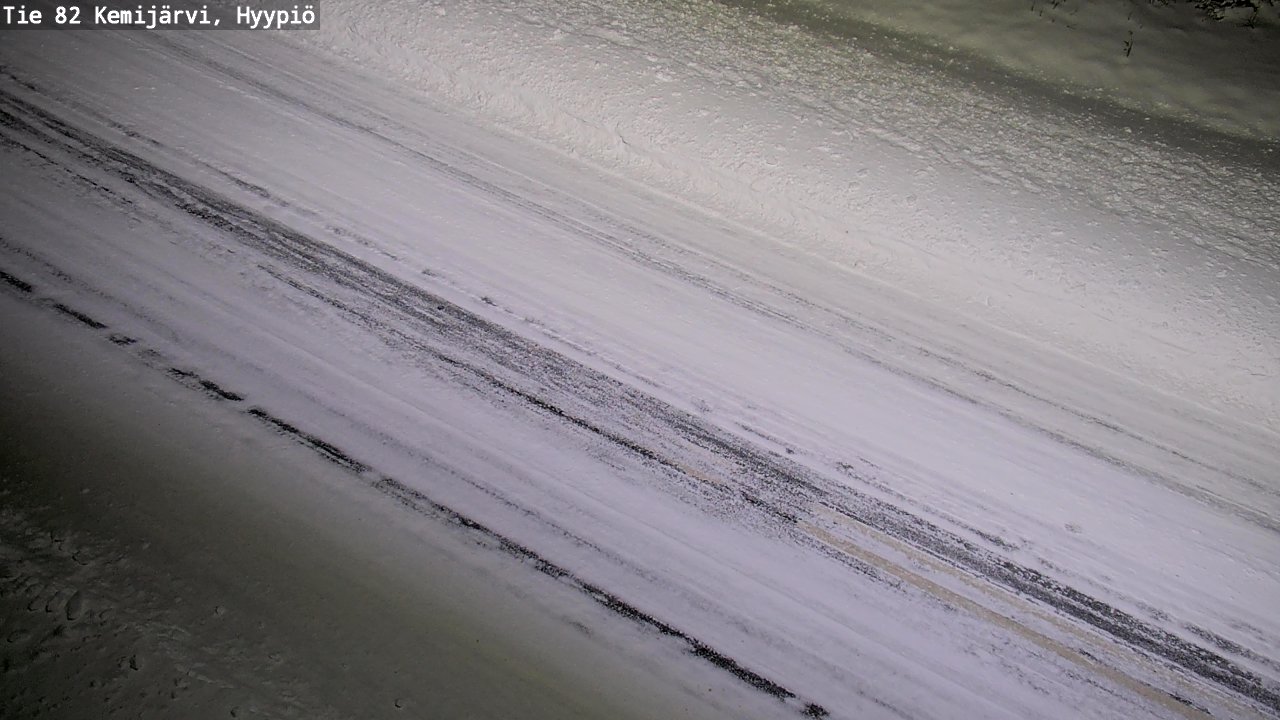 Weather Camera Image Road 82 Kemijärvi, Hyypiö, Kemijärvi, Lappi