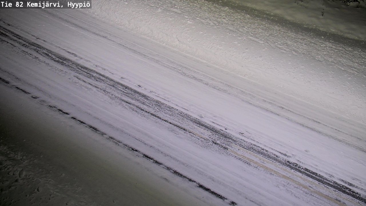 Weather Camera Image Road 82 Kemijärvi, Hyypiö, Kemijärvi, Lappi