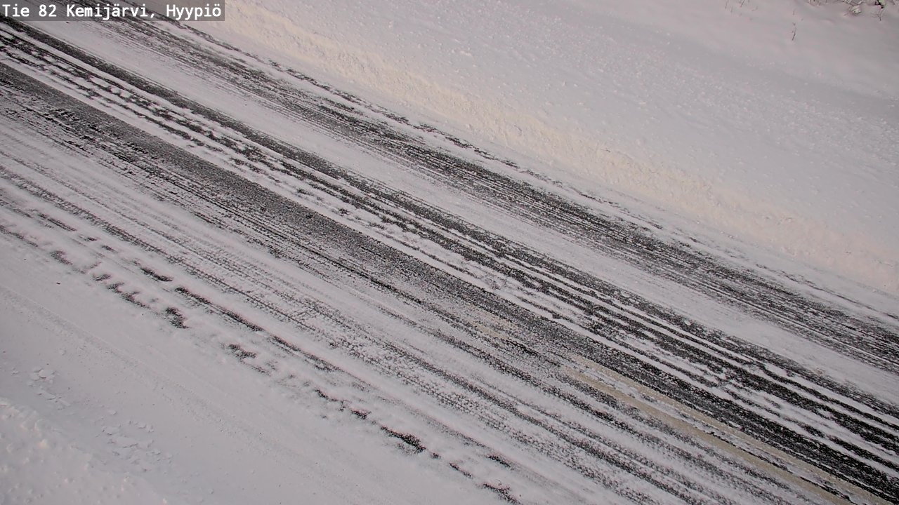 Weather Camera Image Road 82 Kemijärvi, Hyypiö, Kemijärvi, Lappi