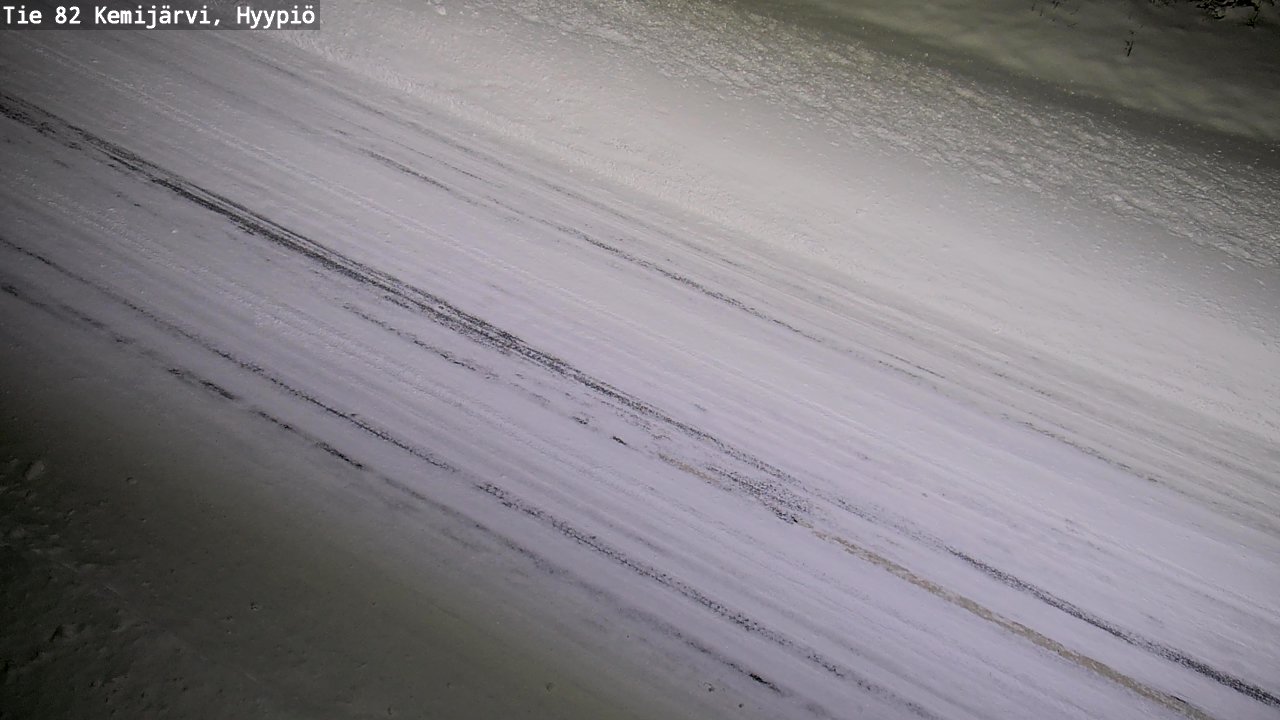 Weather Camera Image Road 82 Kemijärvi, Hyypiö, Kemijärvi, Lappi