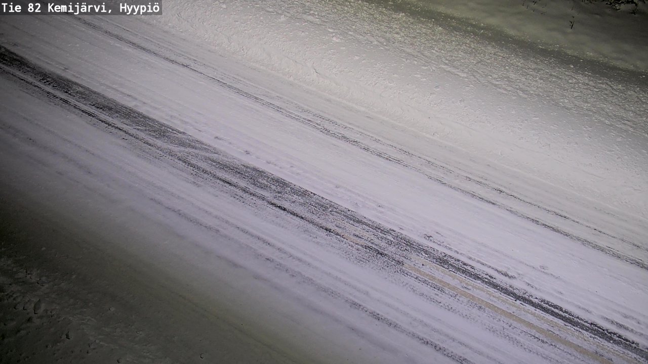 Weather Camera Image Road 82 Kemijärvi, Hyypiö, Kemijärvi, Lappi