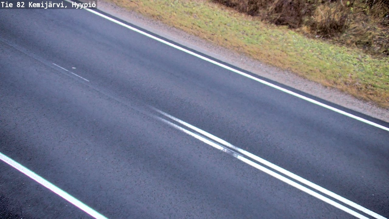 Weather Camera Image Road 82 Kemijärvi, Hyypiö, Kemijärvi, Lappi