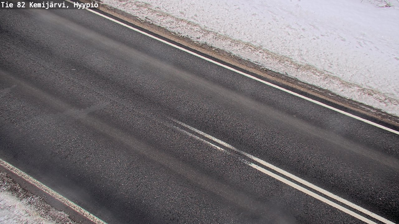 Weather Camera Image Road 82 Kemijärvi, Hyypiö, Kemijärvi, Lappi