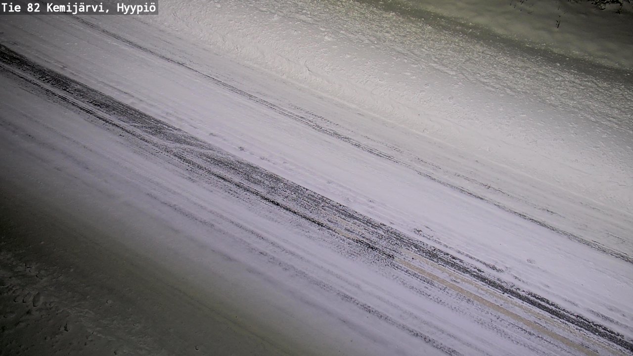 Weather Camera Image Road 82 Kemijärvi, Hyypiö, Kemijärvi, Lappi