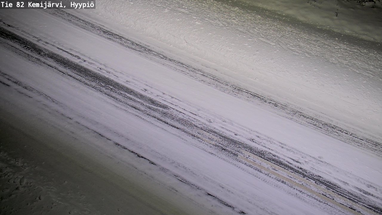 Weather Camera Image Road 82 Kemijärvi, Hyypiö, Kemijärvi, Lappi