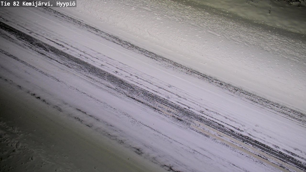 Weather Camera Image Road 82 Kemijärvi, Hyypiö, Kemijärvi, Lappi