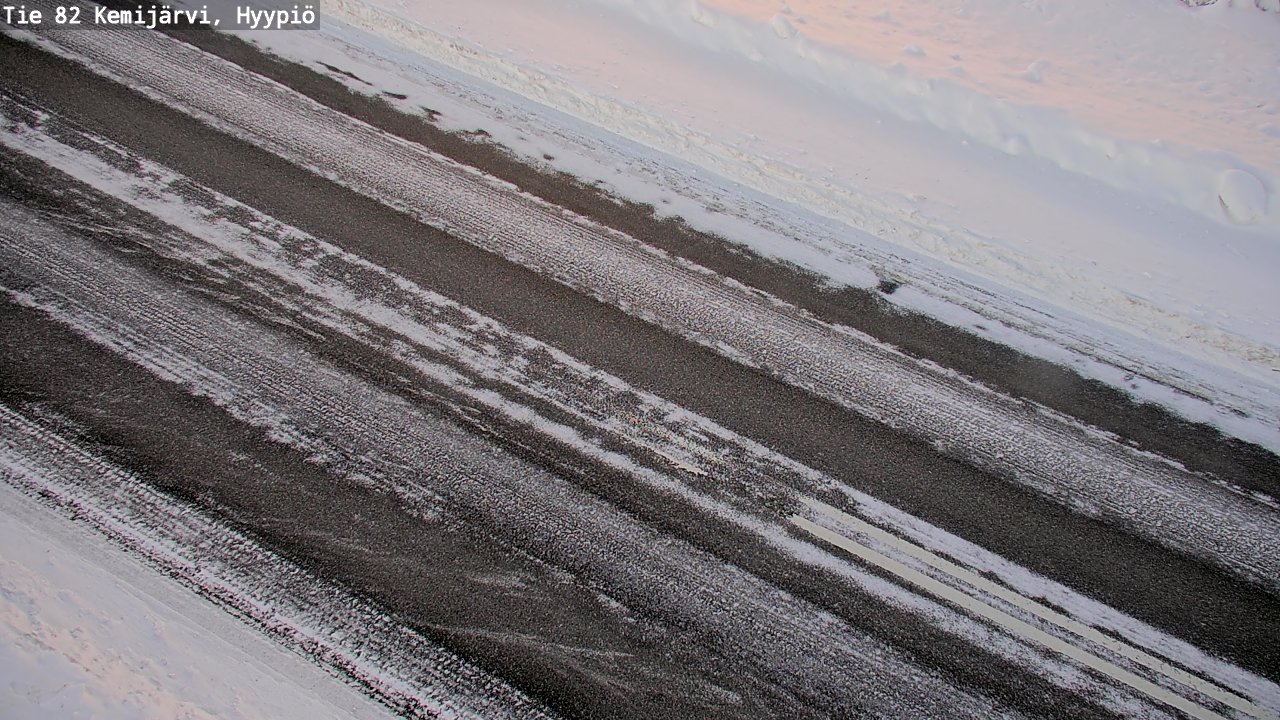 Weather Camera Image Väg 5 Kemi träsk, hyypiö, Kemijärvi, Lappi
