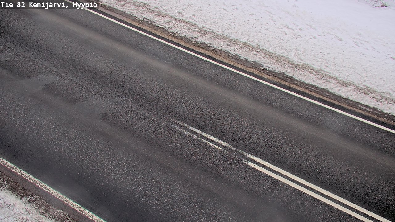 Weather Camera Image Road 82 Kemijärvi, Hyypiö, Kemijärvi, Lappi