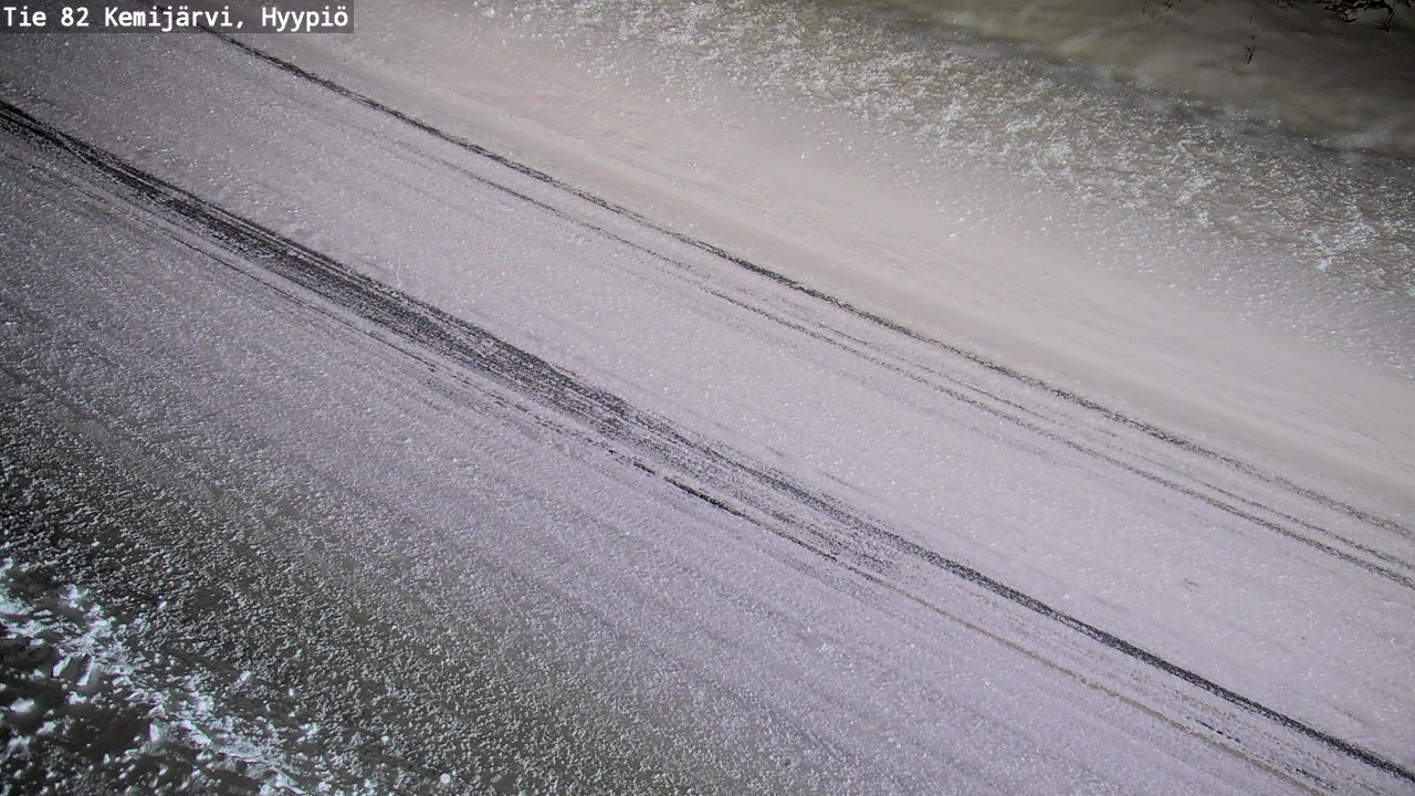 Weather Camera Image Road 82 Kemijärvi, Hyypiö, Kemijärvi, Lappi
