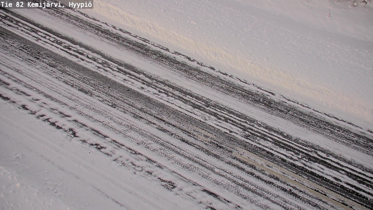 Weather Camera Image Road 82 Kemijärvi, Hyypiö, Kemijärvi, Lappi