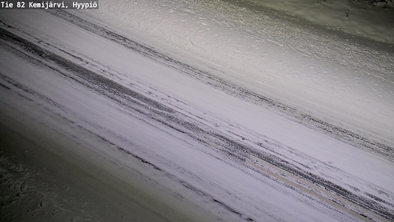 Weather Camera Image Road 82 Kemijärvi, Hyypiö, Kemijärvi, Lappi