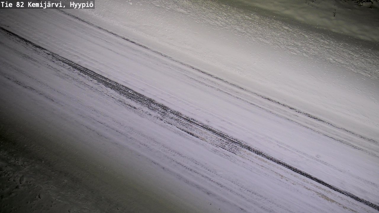 Weather Camera Image Road 82 Kemijärvi, Hyypiö, Kemijärvi, Lappi