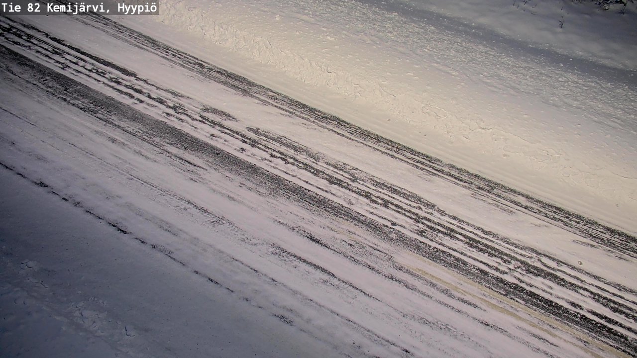Weather Camera Image Road 82 Kemijärvi, Hyypiö, Kemijärvi, Lappi