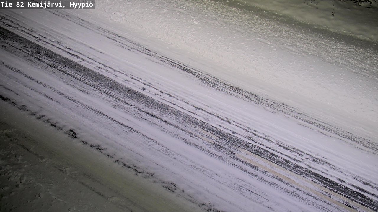 Weather Camera Image Road 82 Kemijärvi, Hyypiö, Kemijärvi, Lappi
