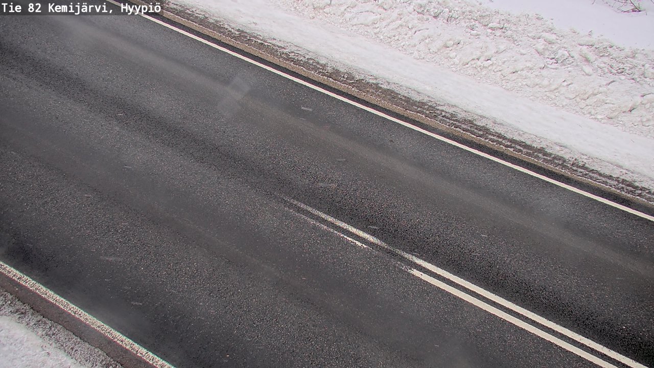 Weather Camera Image Road 82 Kemijärvi, Hyypiö, Kemijärvi, Lappi