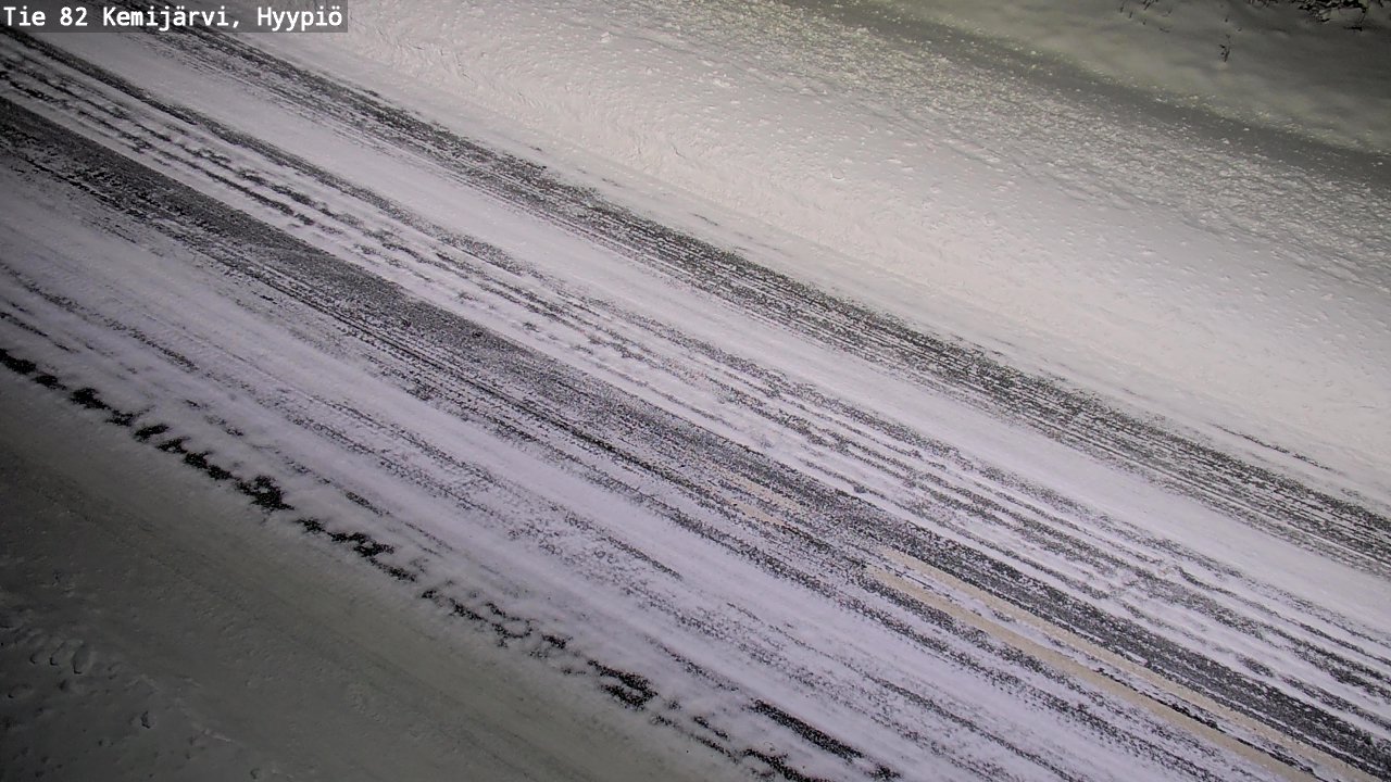Weather Camera Image Road 82 Kemijärvi, Hyypiö, Kemijärvi, Lappi
