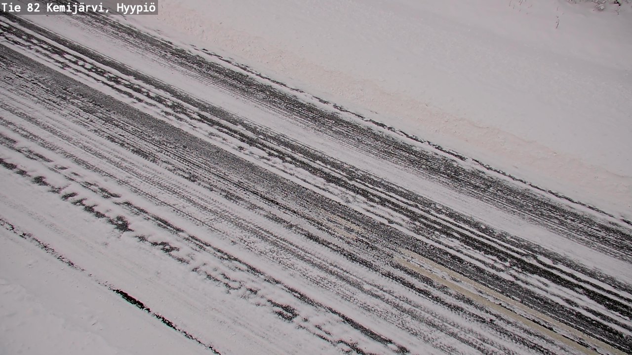 Weather Camera Image Road 82 Kemijärvi, Hyypiö, Kemijärvi, Lappi