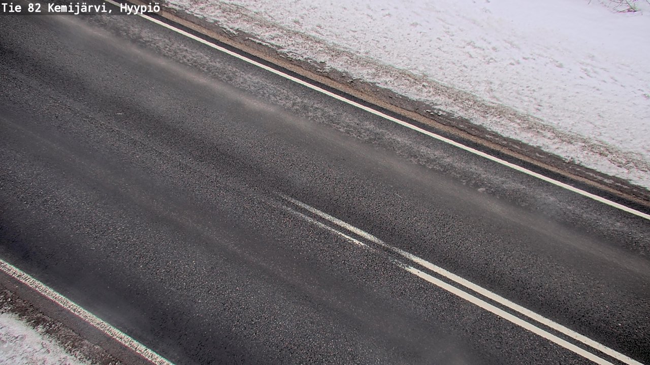 Weather Camera Image Road 82 Kemijärvi, Hyypiö, Kemijärvi, Lappi