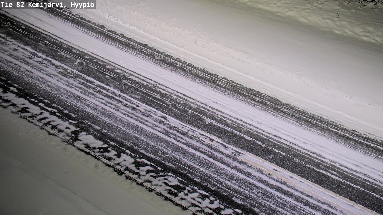 Weather Camera Image Väg 5 Kemi träsk, hyypiö, Kemijärvi, Lappi