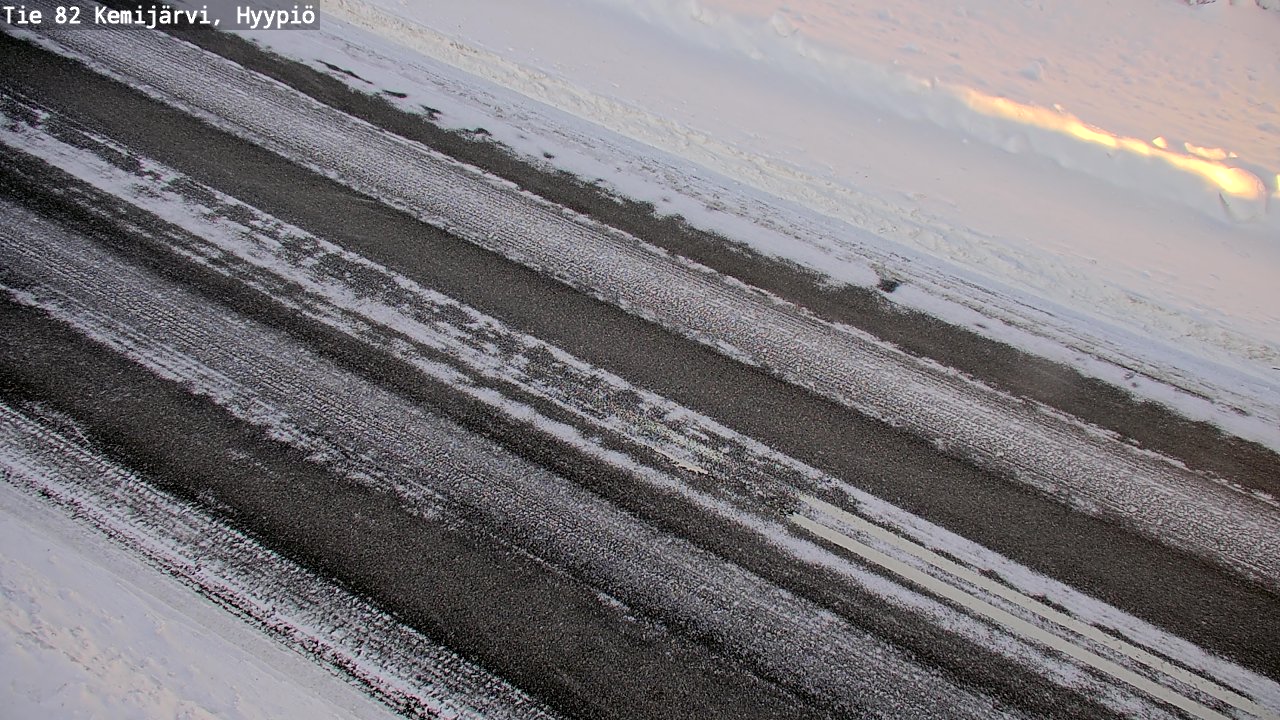 Weather Camera Image Väg 5 Kemi träsk, hyypiö, Kemijärvi, Lappi