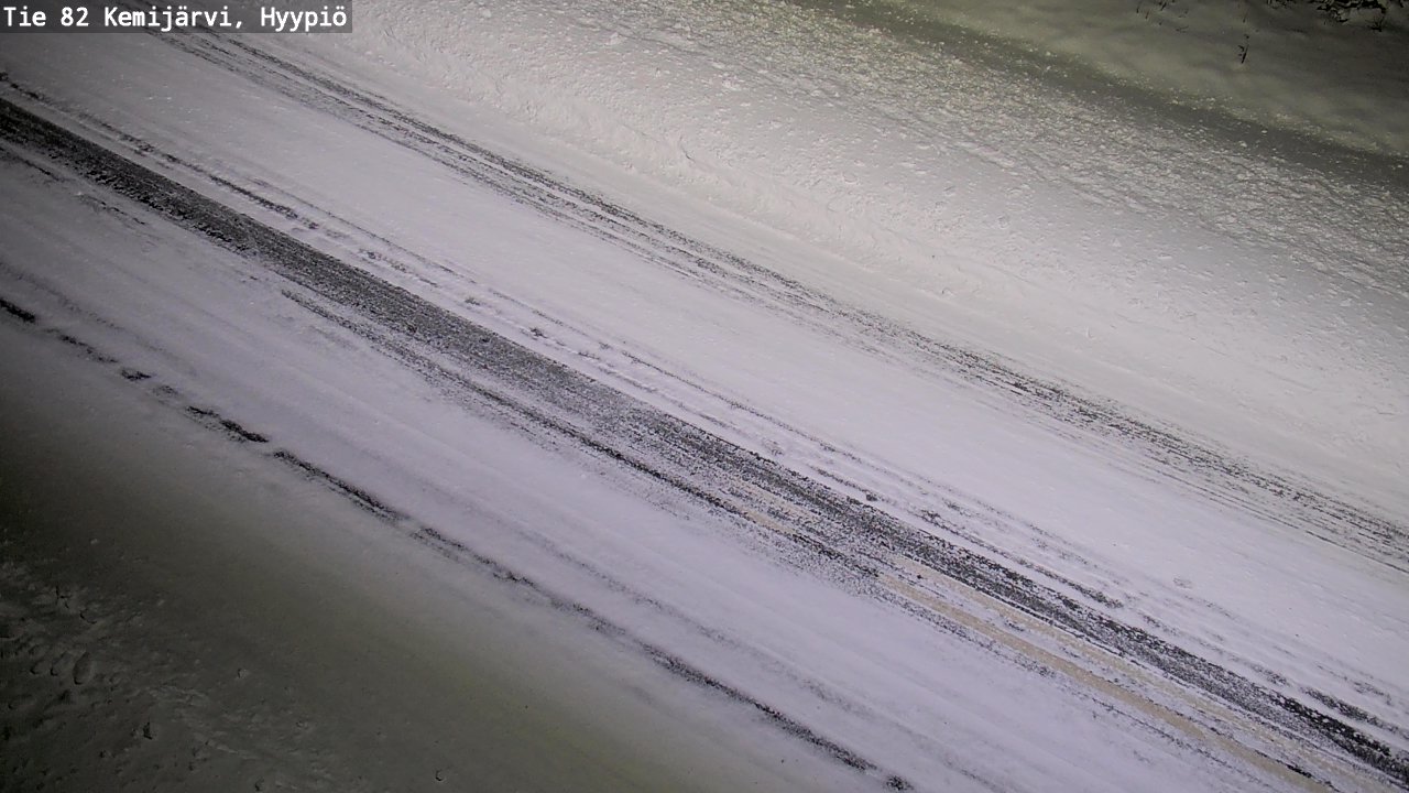 Weather Camera Image Road 82 Kemijärvi, Hyypiö, Kemijärvi, Lappi