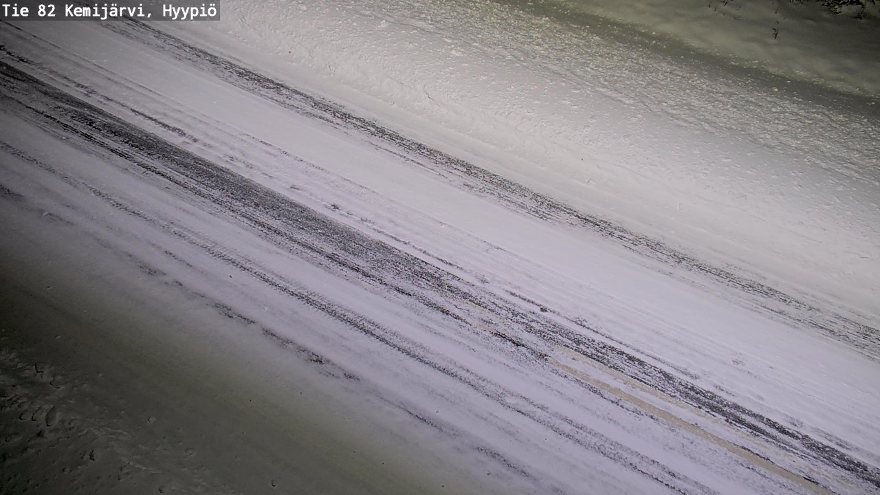 Weather Camera Image Road 82 Kemijärvi, Hyypiö, Kemijärvi, Lappi