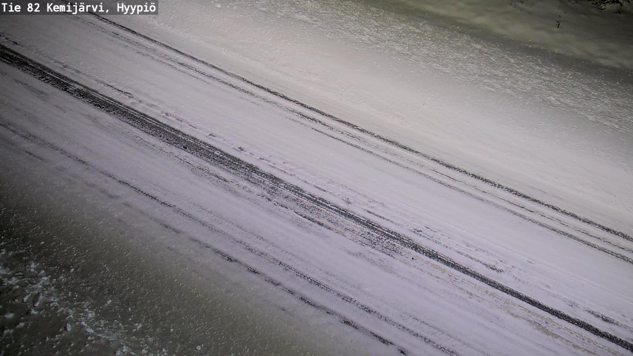 Weather Camera Image Road 82 Kemijärvi, Hyypiö, Kemijärvi, Lappi