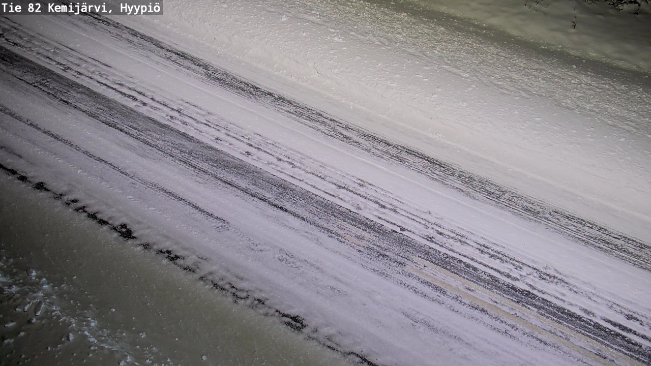 Weather Camera Image Road 82 Kemijärvi, Hyypiö, Kemijärvi, Lappi