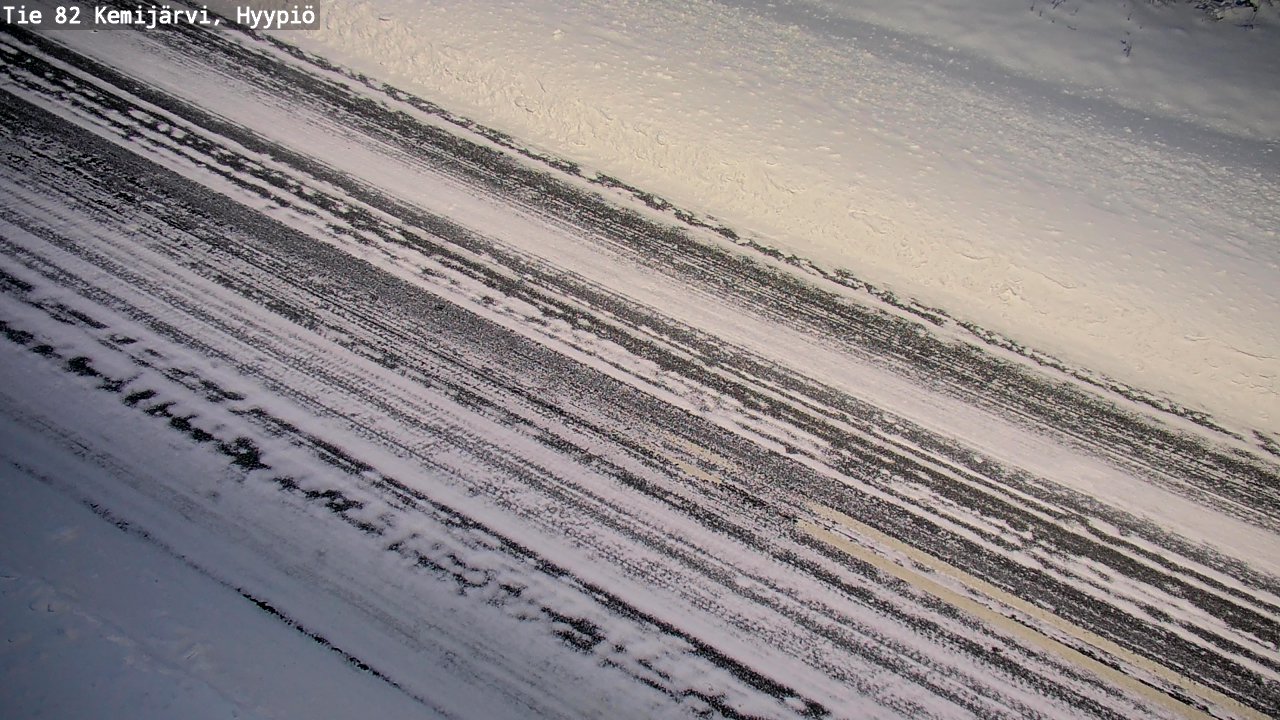 Weather Camera Image Road 82 Kemijärvi, Hyypiö, Kemijärvi, Lappi