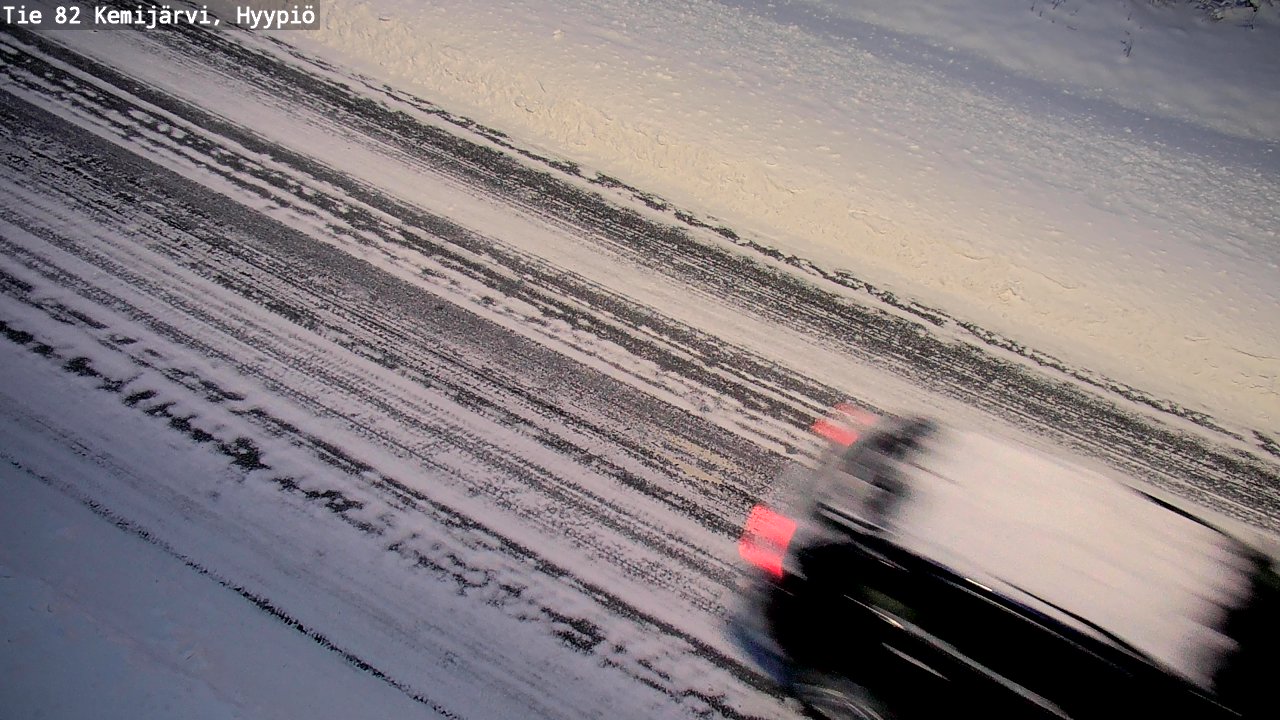 Weather Camera Image Road 82 Kemijärvi, Hyypiö, Kemijärvi, Lappi