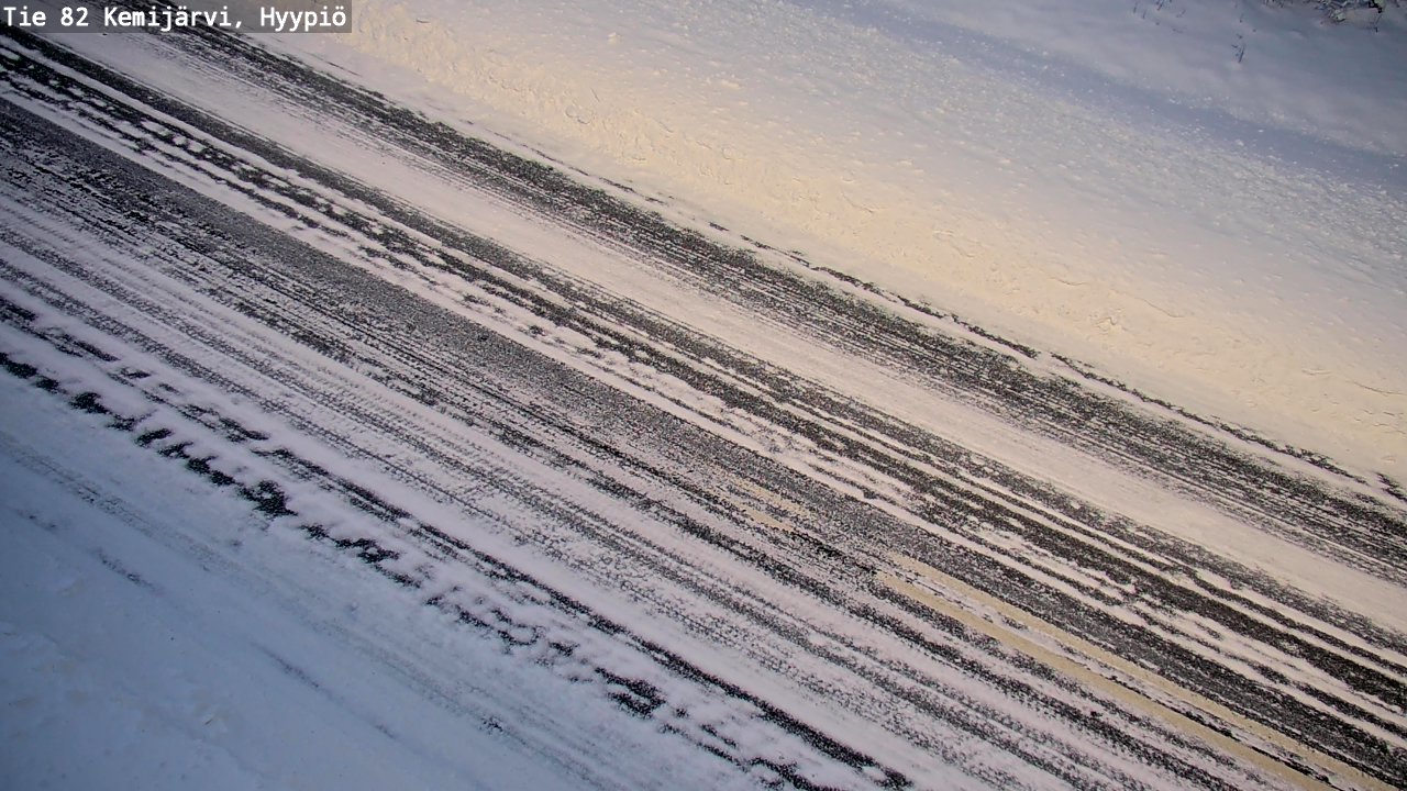Weather Camera Image Road 82 Kemijärvi, Hyypiö, Kemijärvi, Lappi