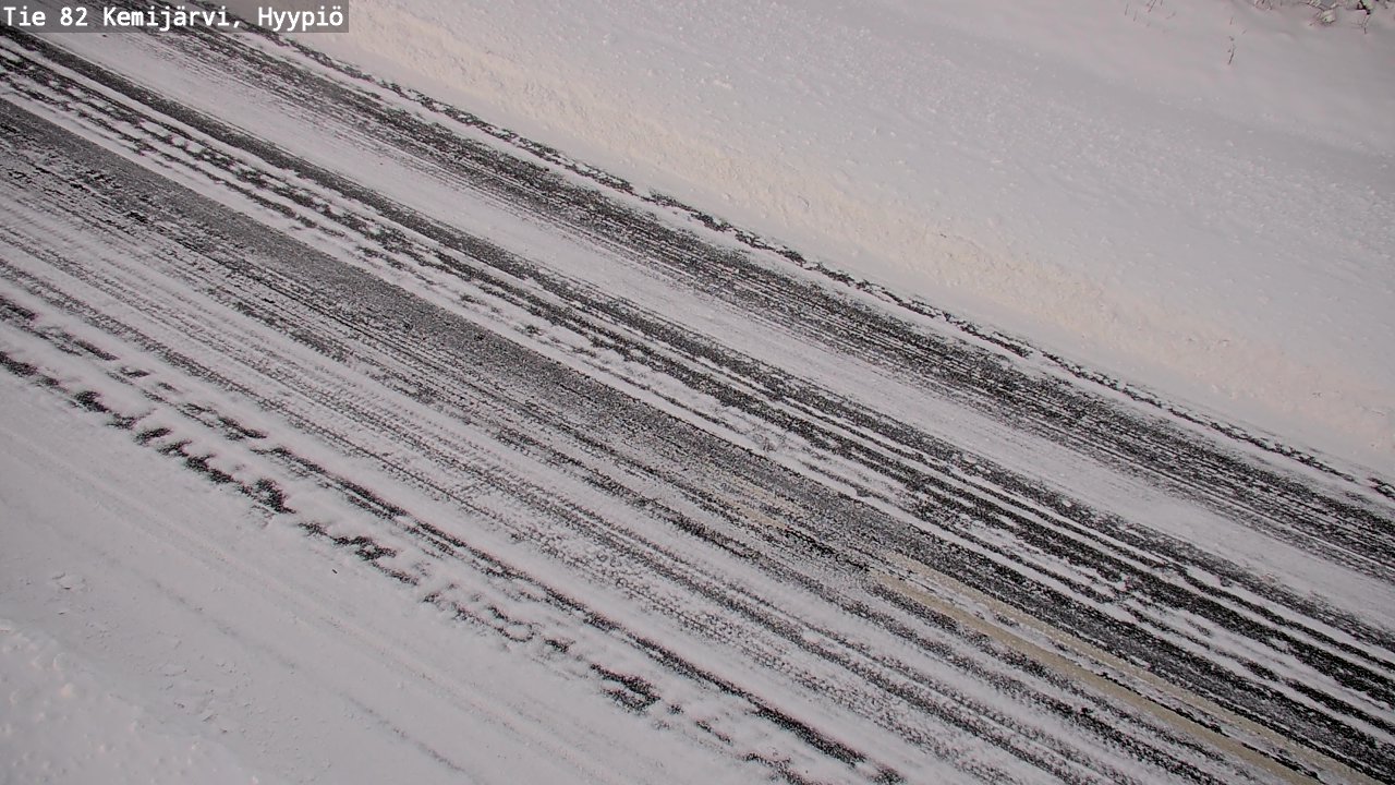 Weather Camera Image Road 82 Kemijärvi, Hyypiö, Kemijärvi, Lappi