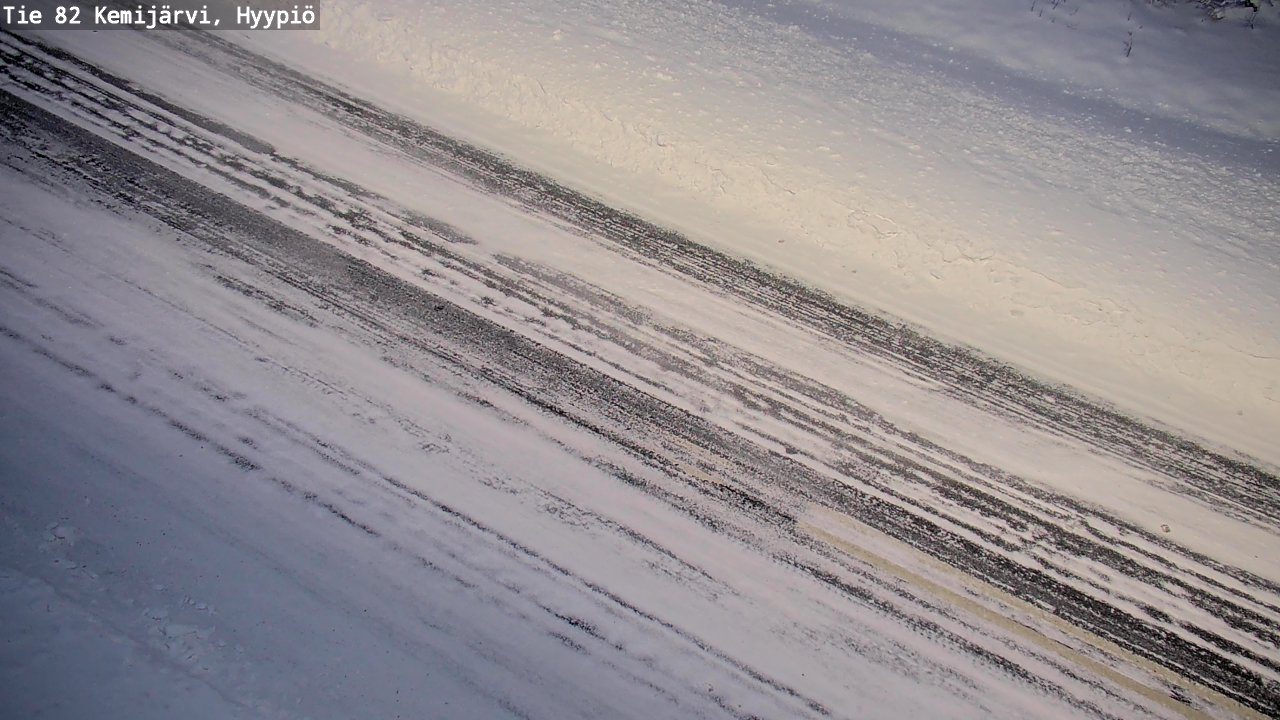 Weather Camera Image Road 82 Kemijärvi, Hyypiö, Kemijärvi, Lappi